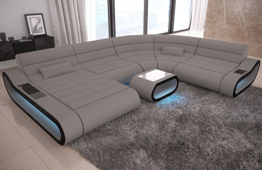 XXL Stoff Wohnlandschaft Concept U-Form