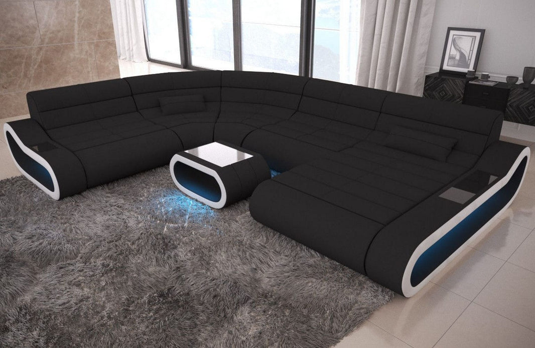 XXL Stoff Wohnlandschaft Concept U-Form