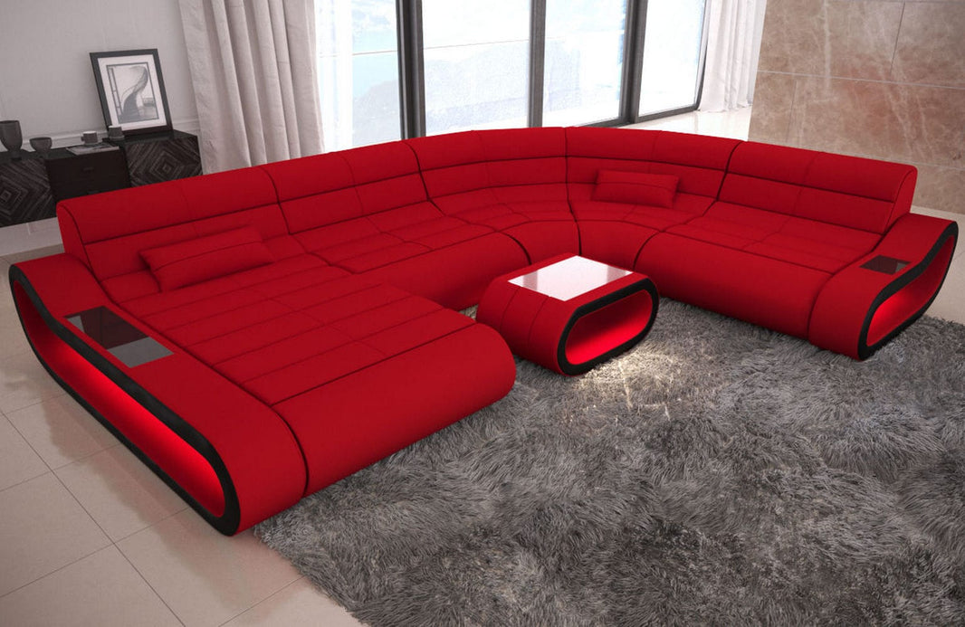 XXL Stoff Wohnlandschaft Concept U-Form