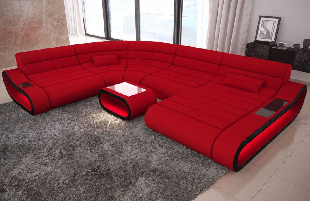 XXL Stoff Wohnlandschaft Concept U-Form