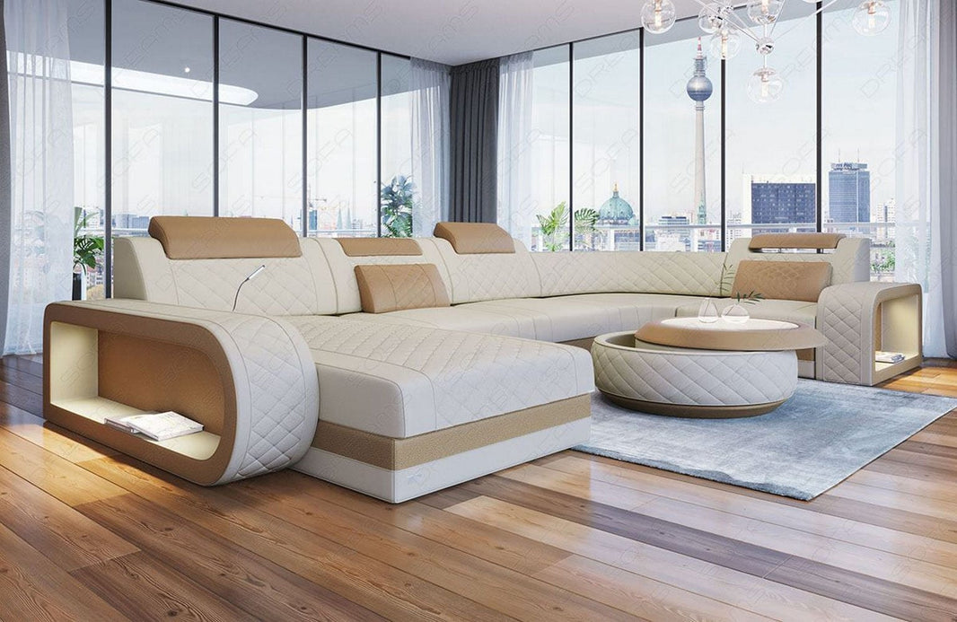 Stoff Wohnlandschaft Berlin U-Form