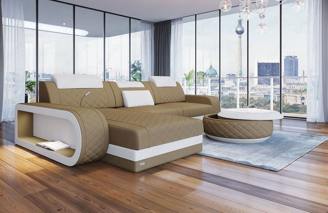 Stoff Ecksofa Berlin L-Form