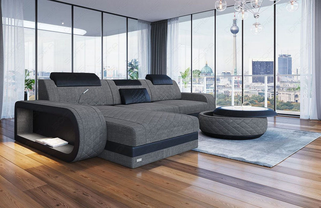 Stoff Ecksofa Berlin L-Form