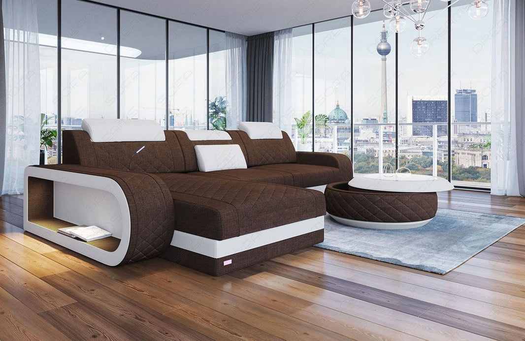 Stoff Ecksofa Berlin L-Form