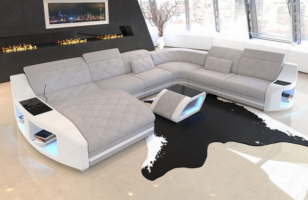 Wohnlandschaft Swing XXL U-Form in Stoff