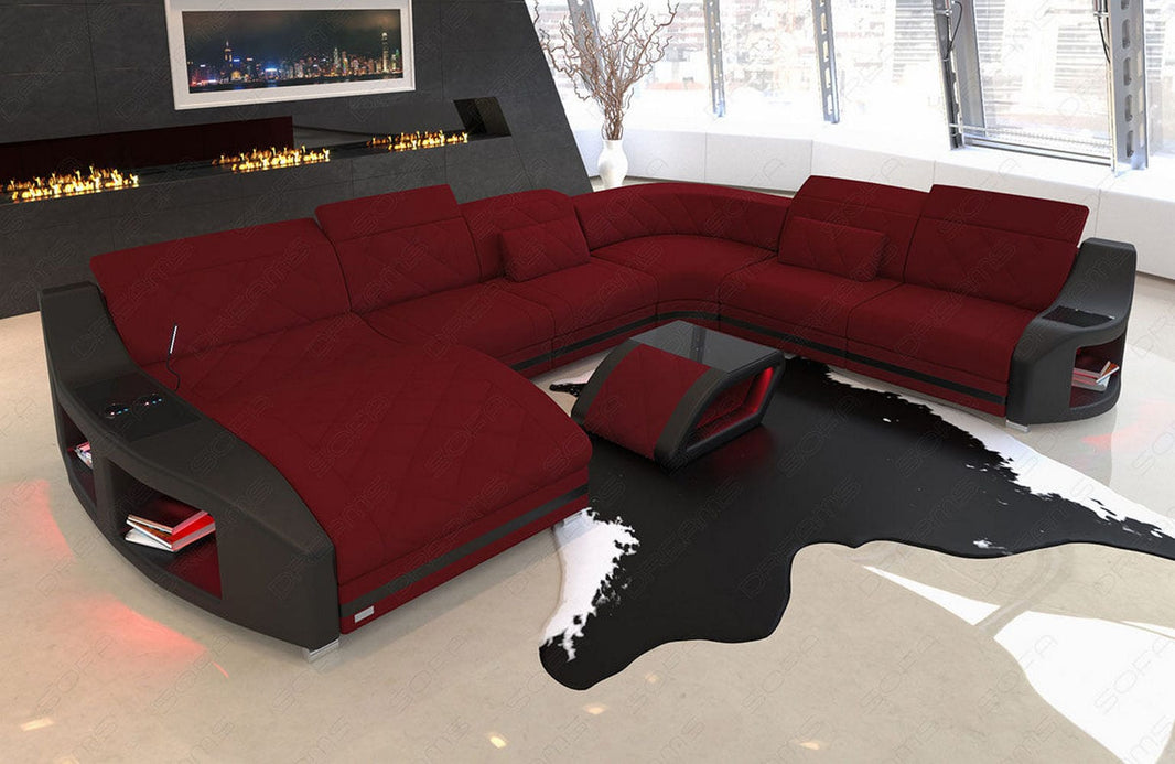 Wohnlandschaft Swing XXL U-Form in Stoff