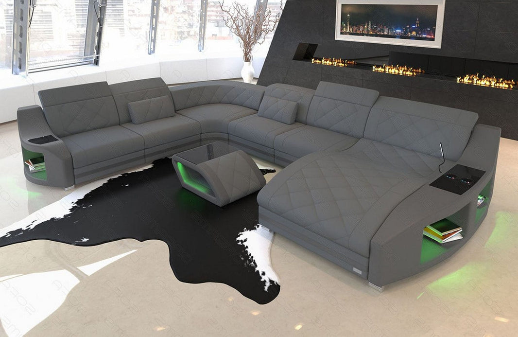 Wohnlandschaft Swing XXL U-Form in Stoff