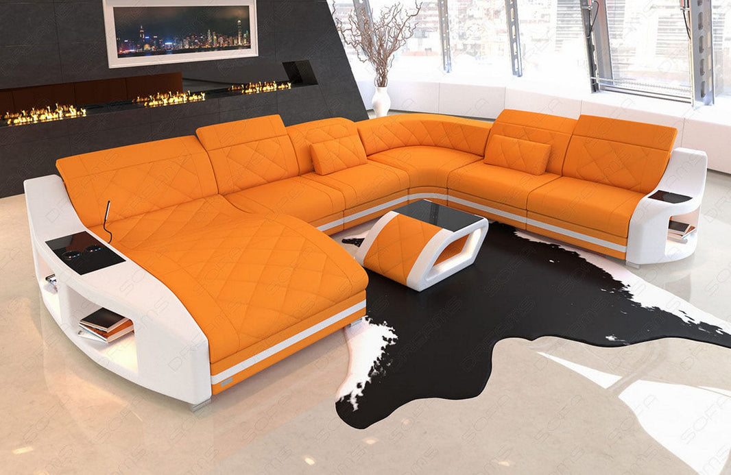 Wohnlandschaft Swing XXL U-Form in Stoff