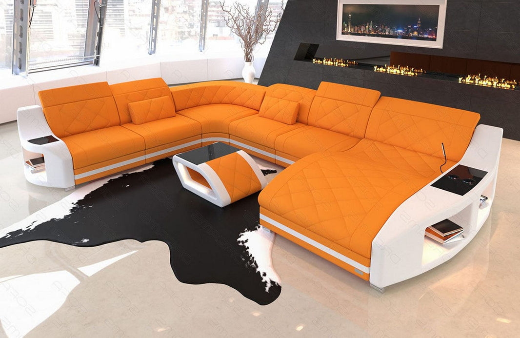 Wohnlandschaft Swing XXL U-Form in Stoff