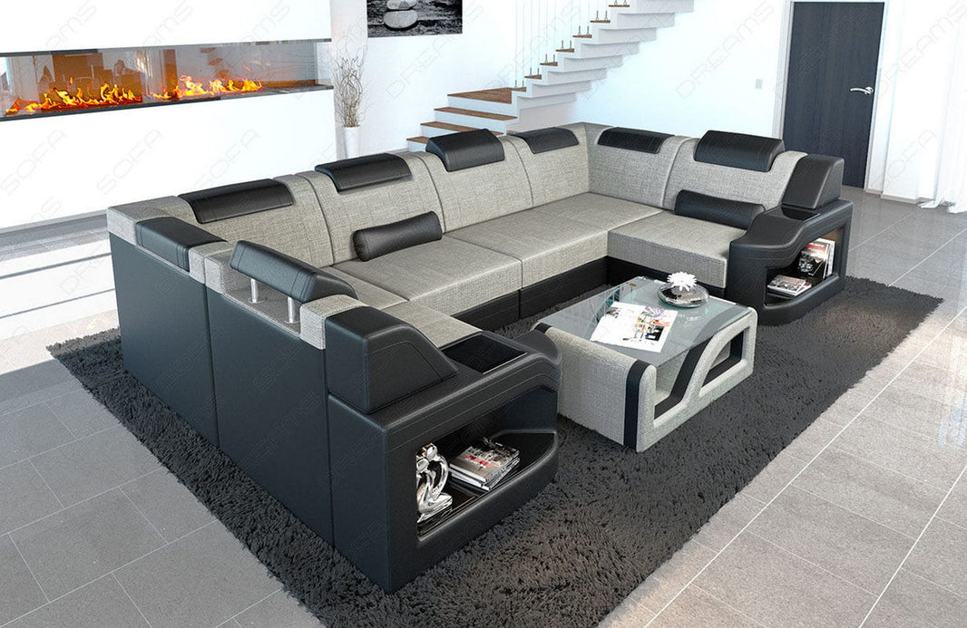 Couchlandschaft Padua U-Form in Stoff