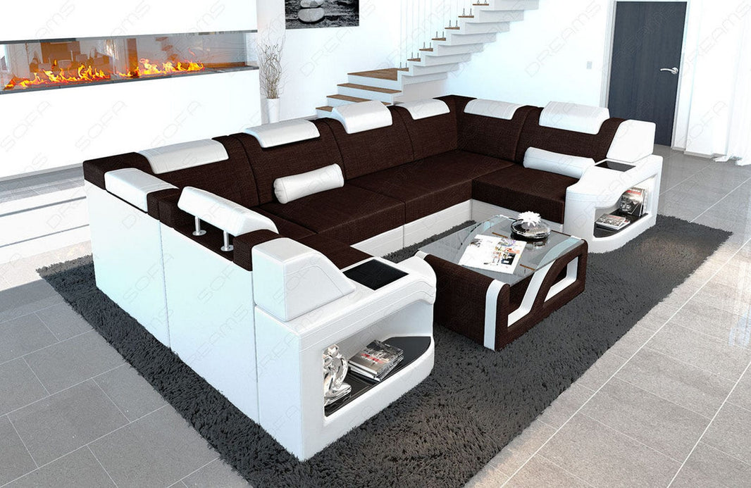Couchlandschaft Padua U-Form in Stoff