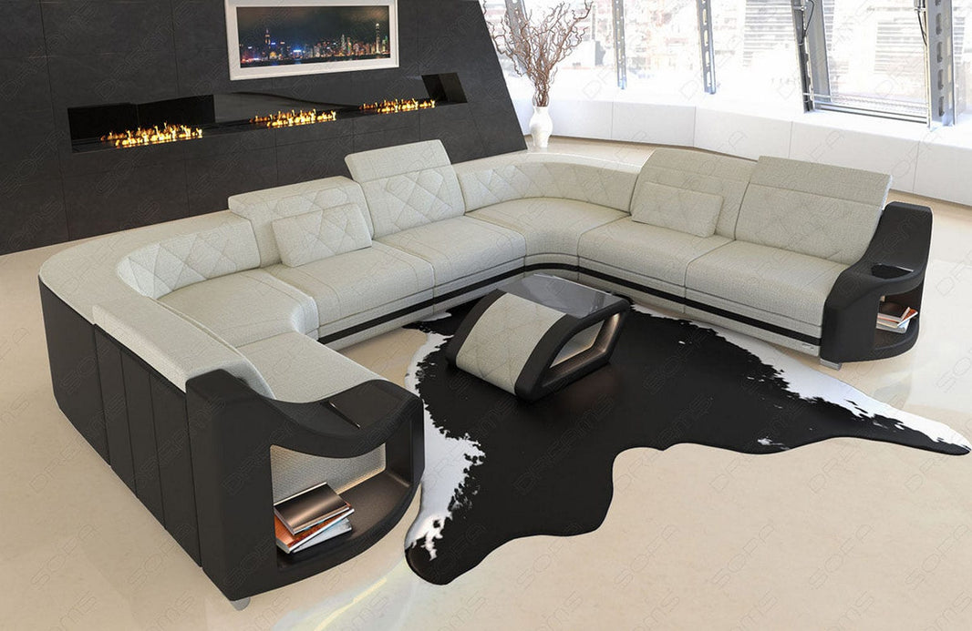 Couchlandschaft Genua U-Form in Stoff