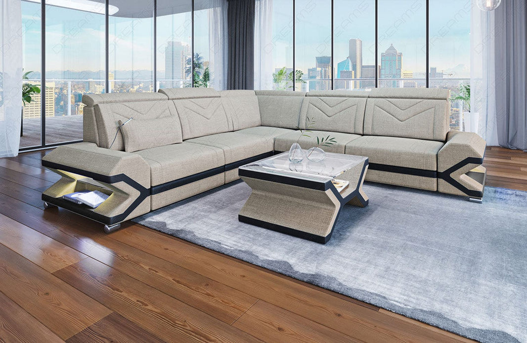Ecksofa Sorrento L-Form aus Stoff