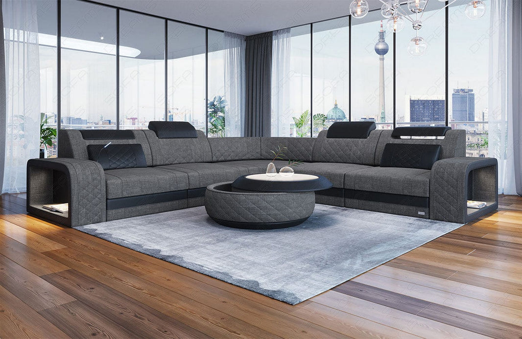 Stoff Ecksofa Foggia L-Form