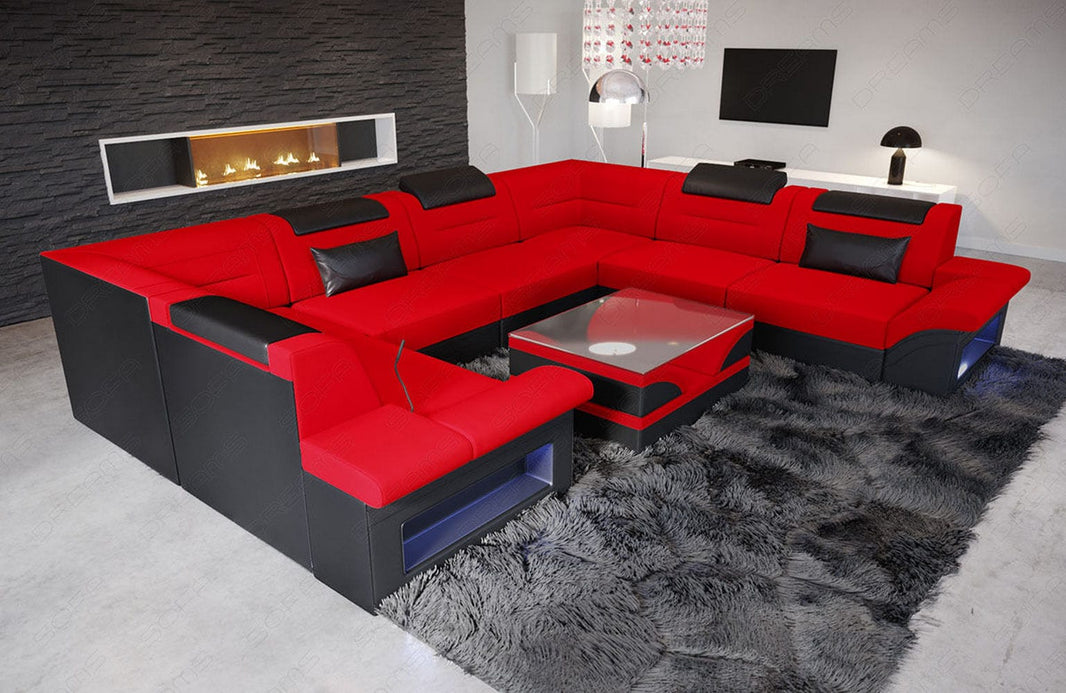 Couchlandschaft Brianza U-Form in Stoff