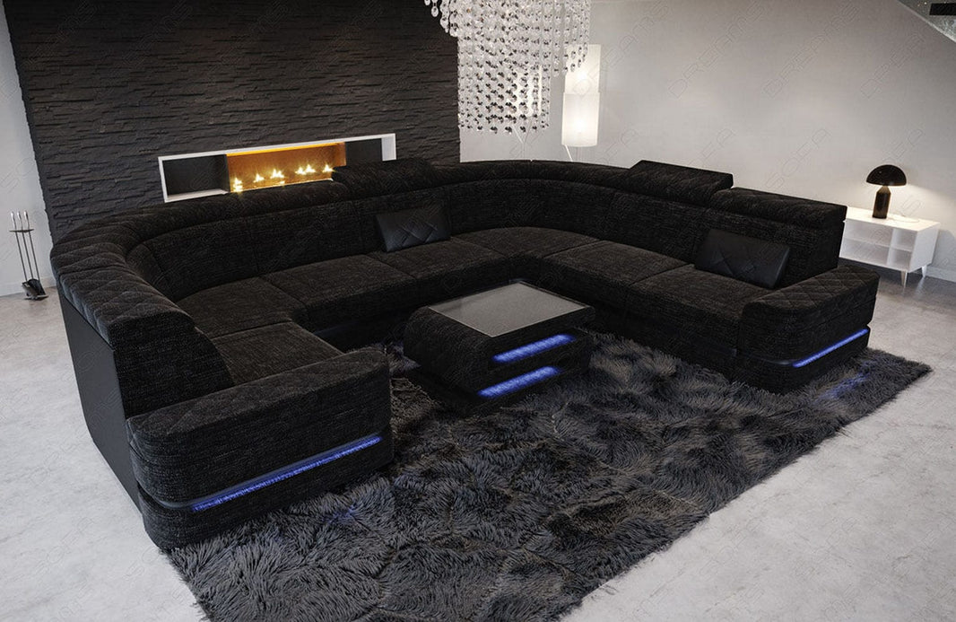 Couchlandschaft Positano U-Form in Stoff