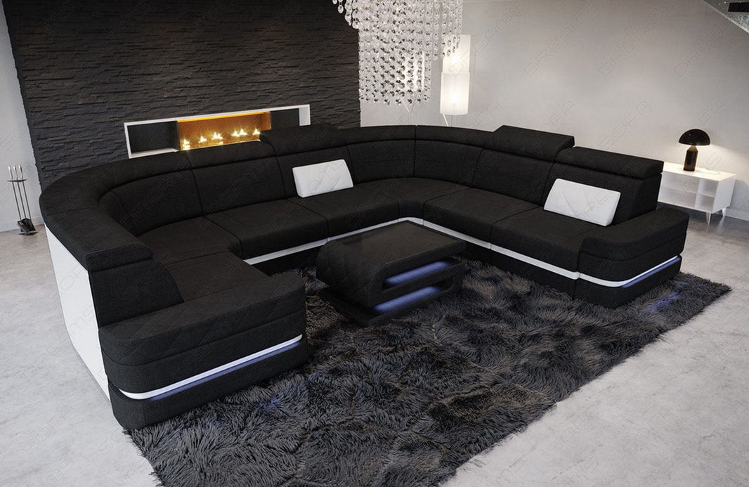 Couchlandschaft Positano U-Form in Stoff