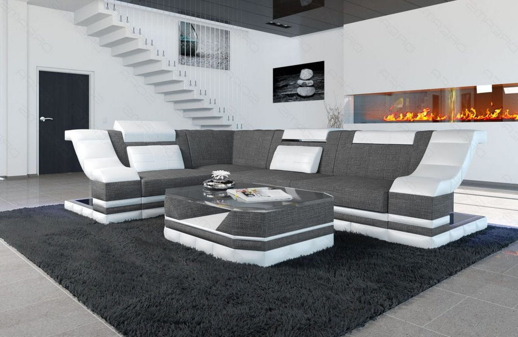 Stoff Ecksofa Bianchi L-Form