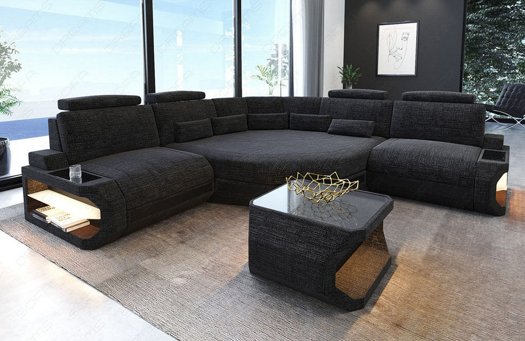 Mini Stoff Ecksofa Asti L-Form