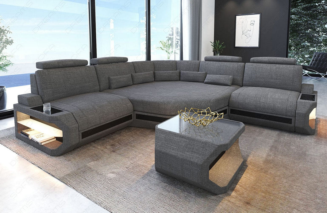 Mini Stoff Ecksofa Asti L-Form