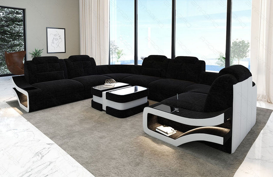 Couchlandschaft Elena U-Form in Stoff