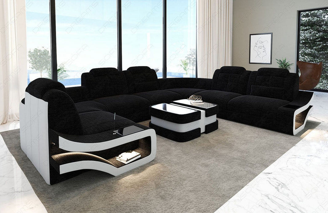 Couchlandschaft Elena U-Form in Stoff