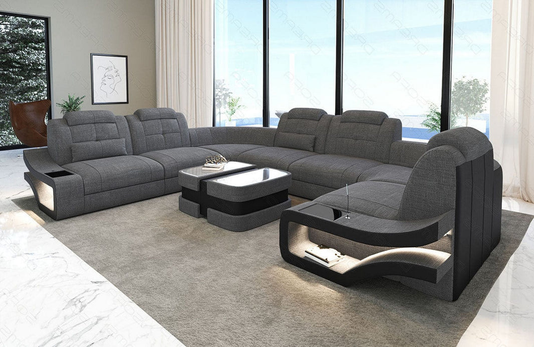 Couchlandschaft Elena U-Form in Stoff