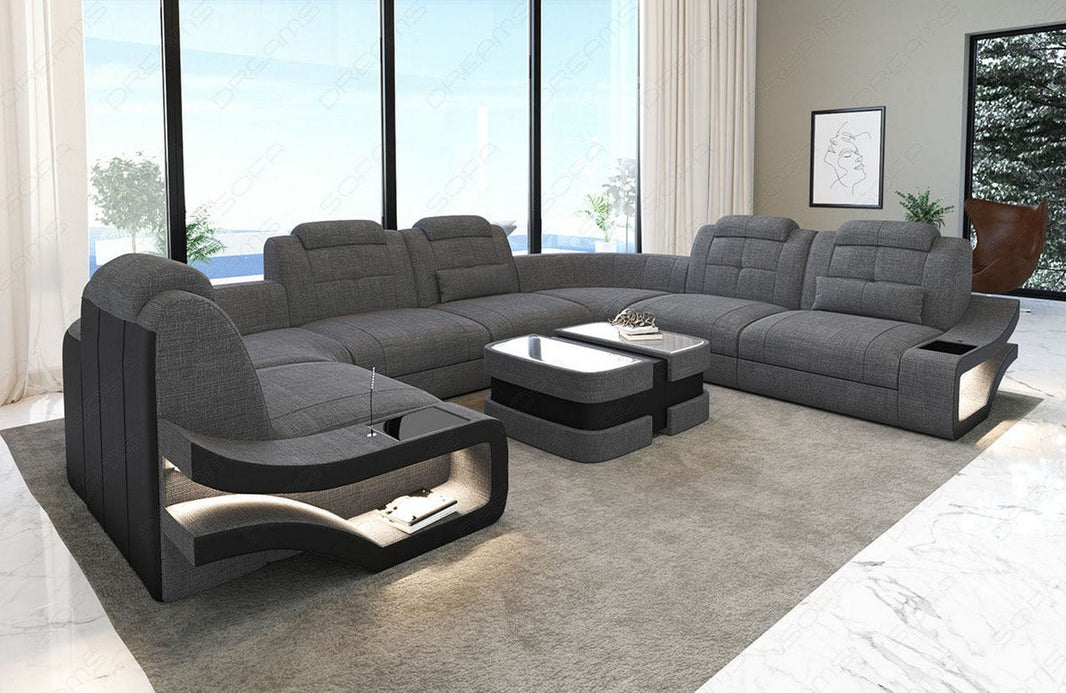 Couchlandschaft Elena U-Form in Stoff