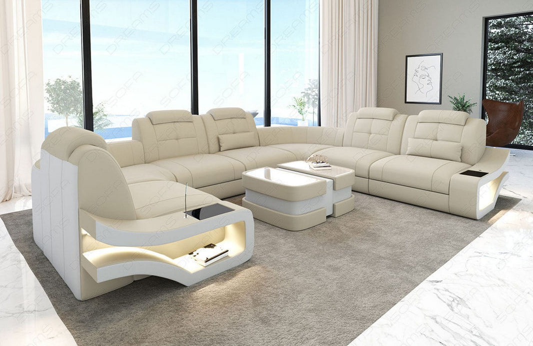 Couchlandschaft Elena U-Form in Stoff