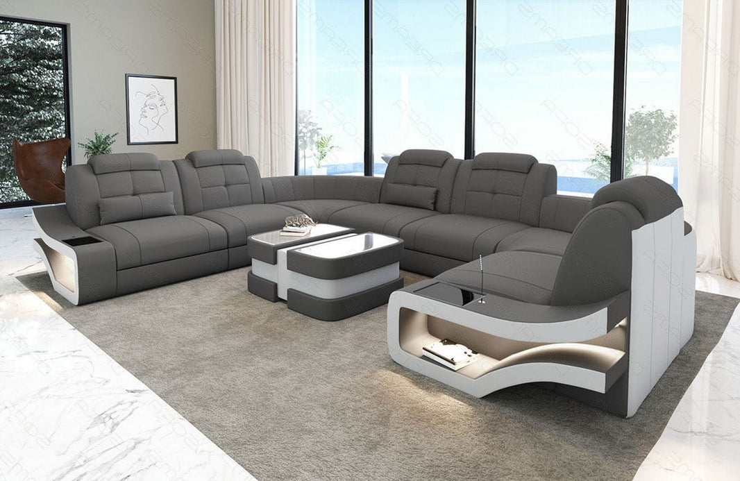 Couchlandschaft Elena U-Form in Stoff