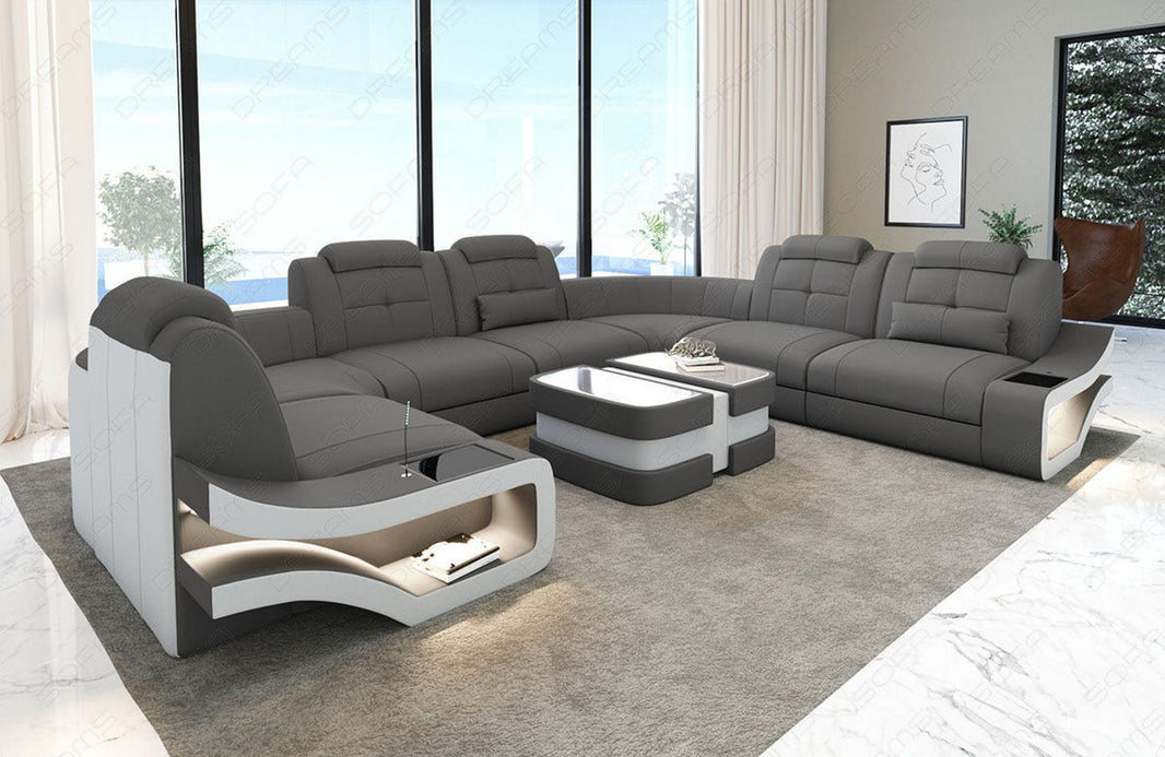 Couchlandschaft Elena U-Form in Stoff