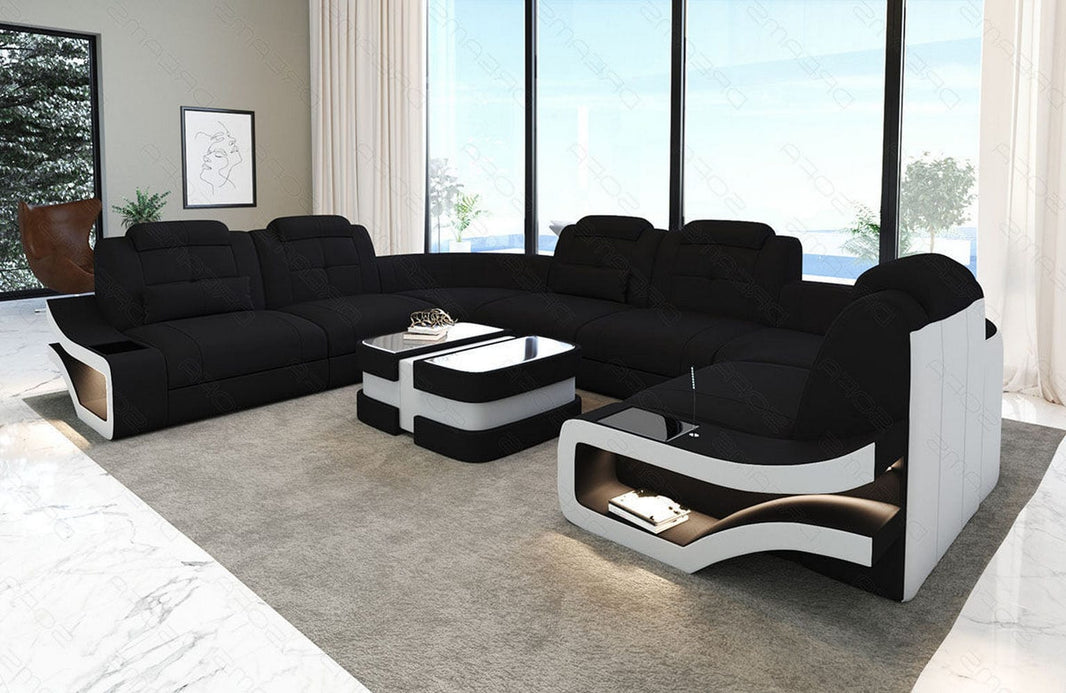 Couchlandschaft Elena U-Form in Stoff