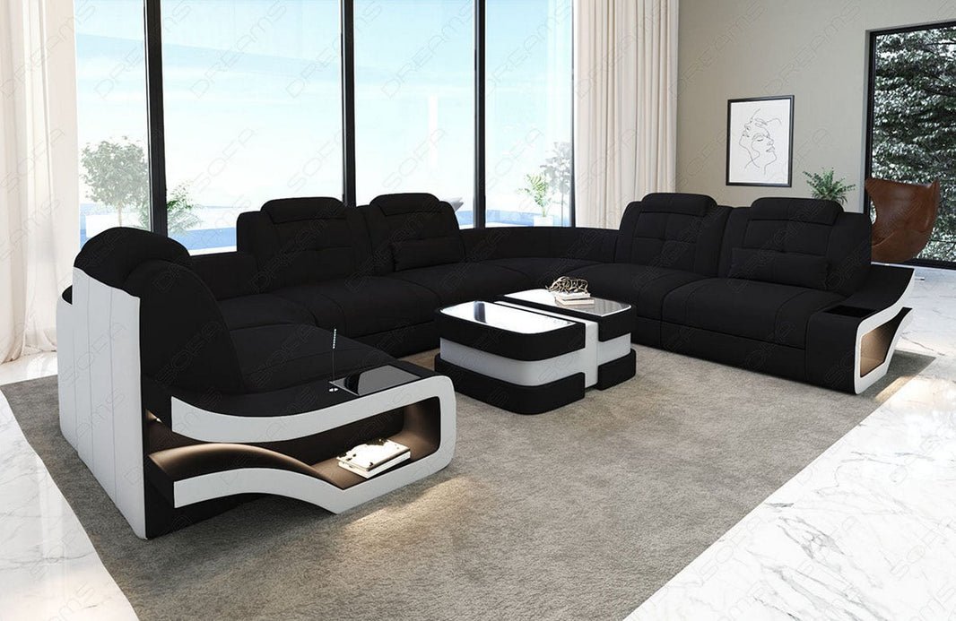 Couchlandschaft Elena U-Form in Stoff