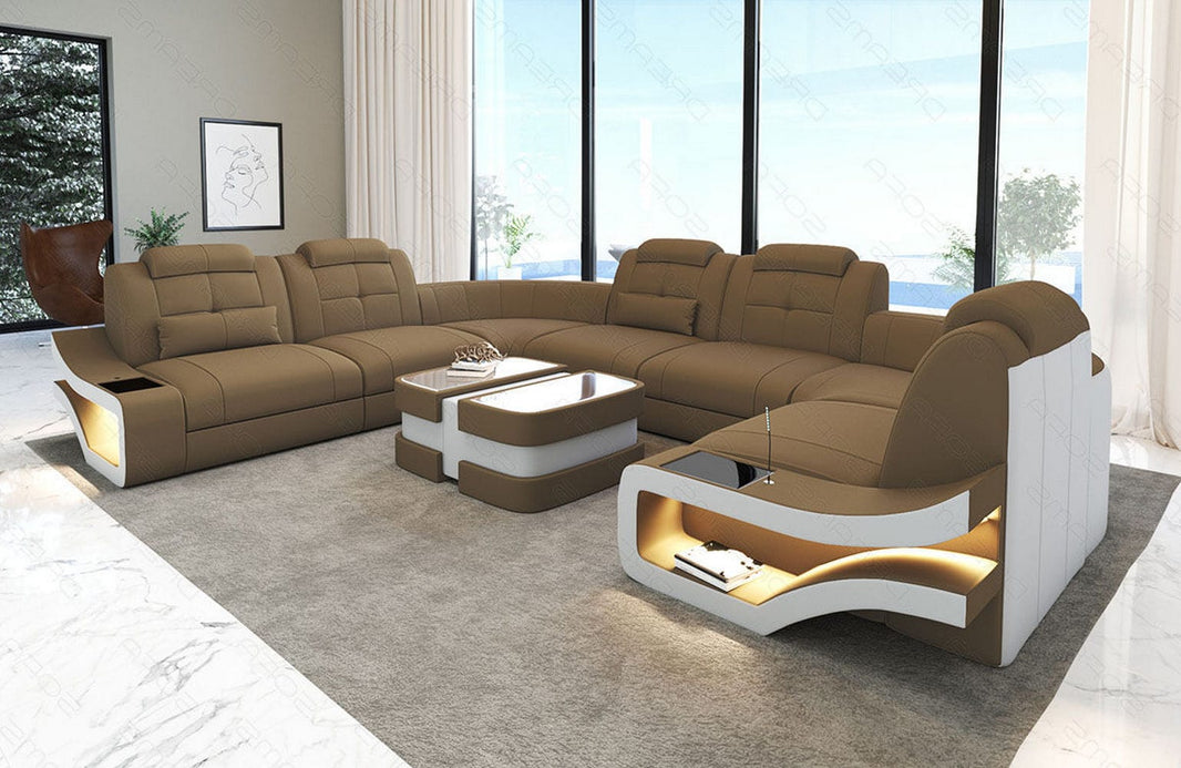 Couchlandschaft Elena U-Form in Stoff