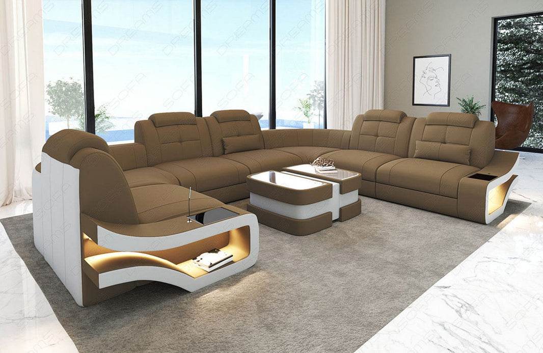 Couchlandschaft Elena U-Form in Stoff