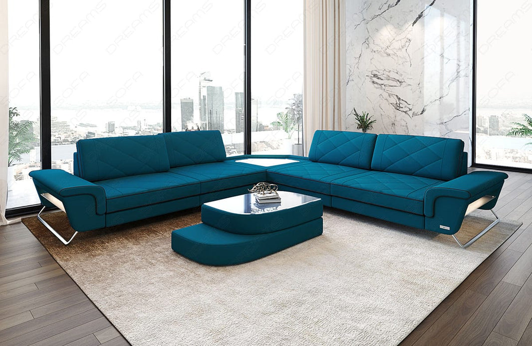 Stoff Ecksofa Sepino L-Form