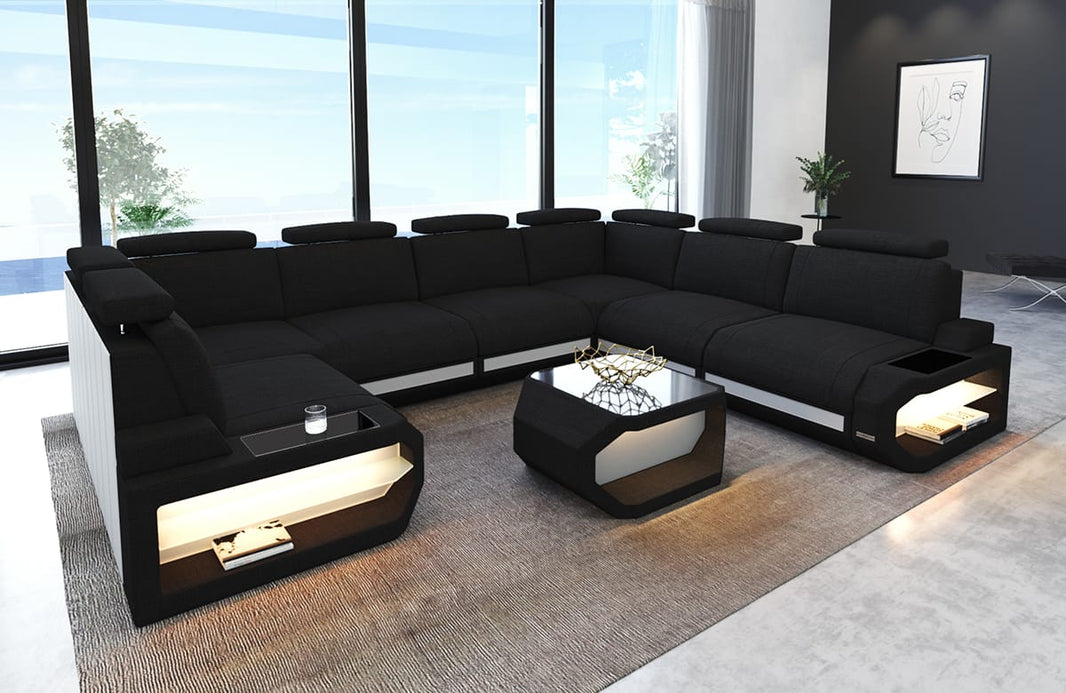 Couchlandschaft Siena U-Form in Stoff