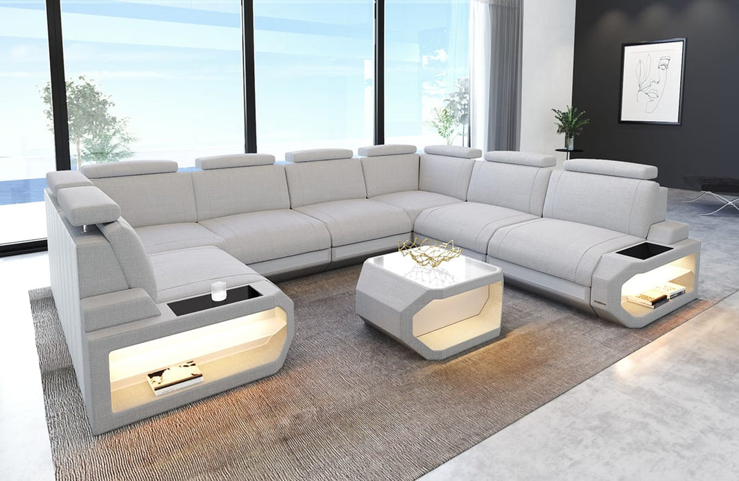 Couchlandschaft Siena U-Form in Stoff