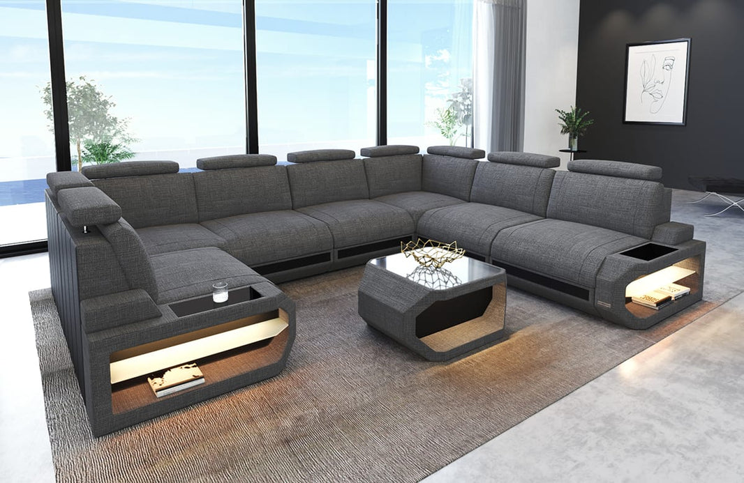 Couchlandschaft Siena U-Form in Stoff