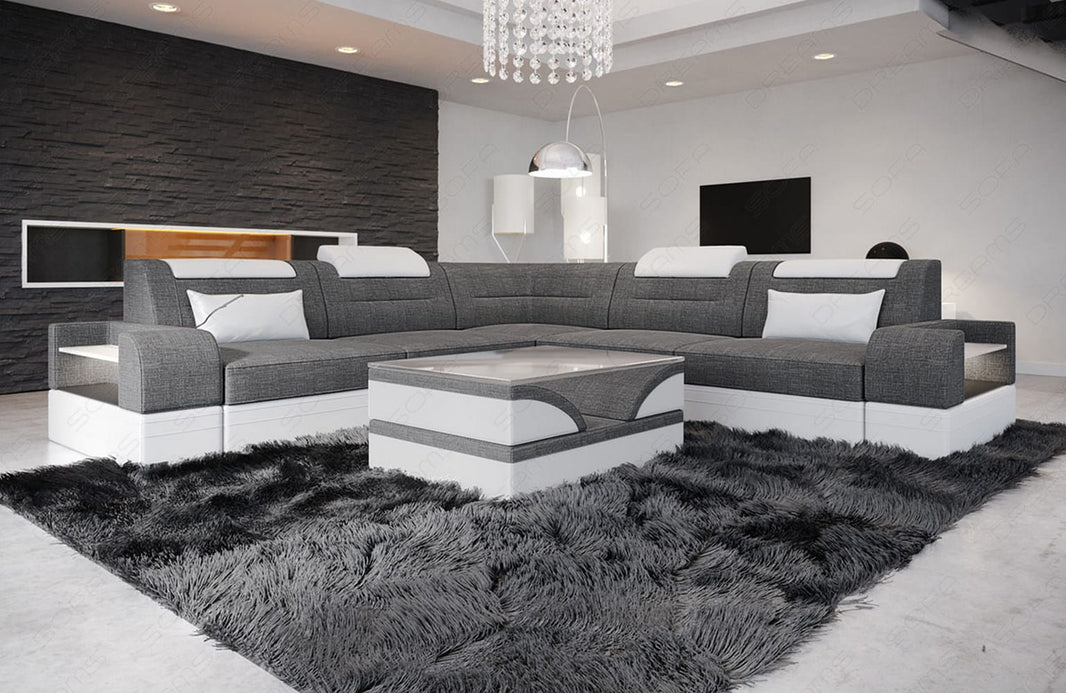 Couch Trivento L-Form in Stoff
