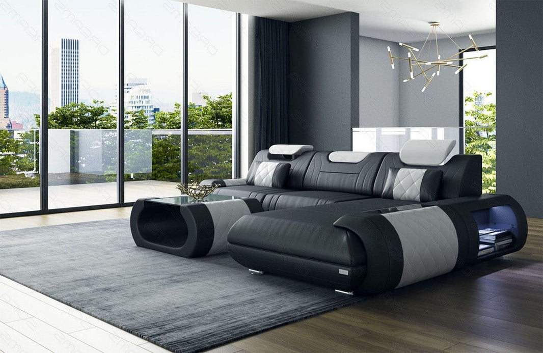 Ecksofa Rimini L-Form aus Leder