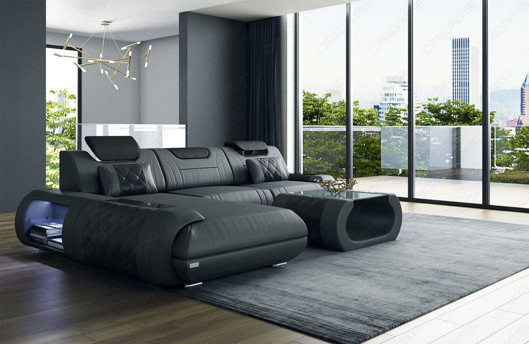 Ecksofa Rimini L-Form aus Leder