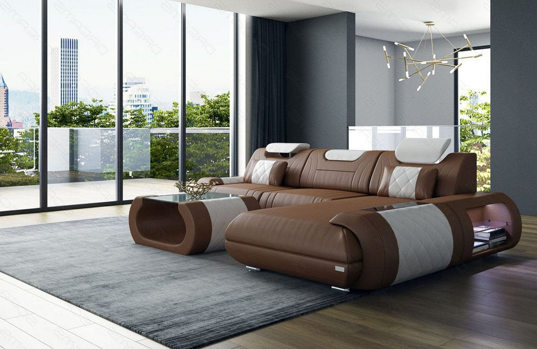 Ecksofa Rimini L-Form aus Leder