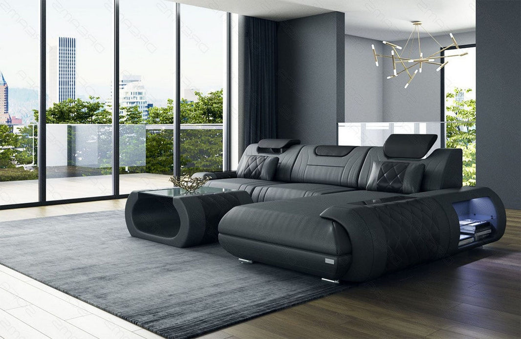 Ecksofa Rimini L-Form aus Leder
