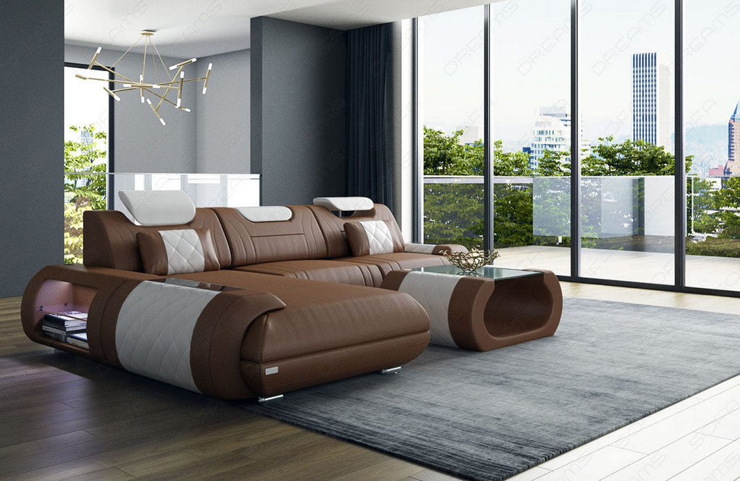 Ecksofa Rimini L-Form aus Leder