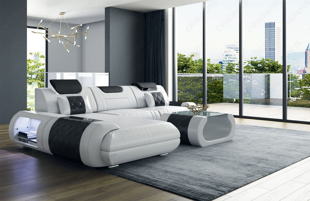 Ecksofa Rimini L-Form aus Leder