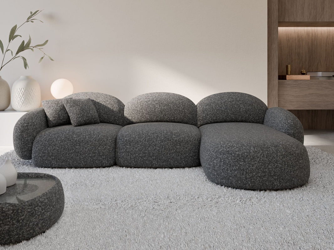 Couch Mirello L-Form in Stoff