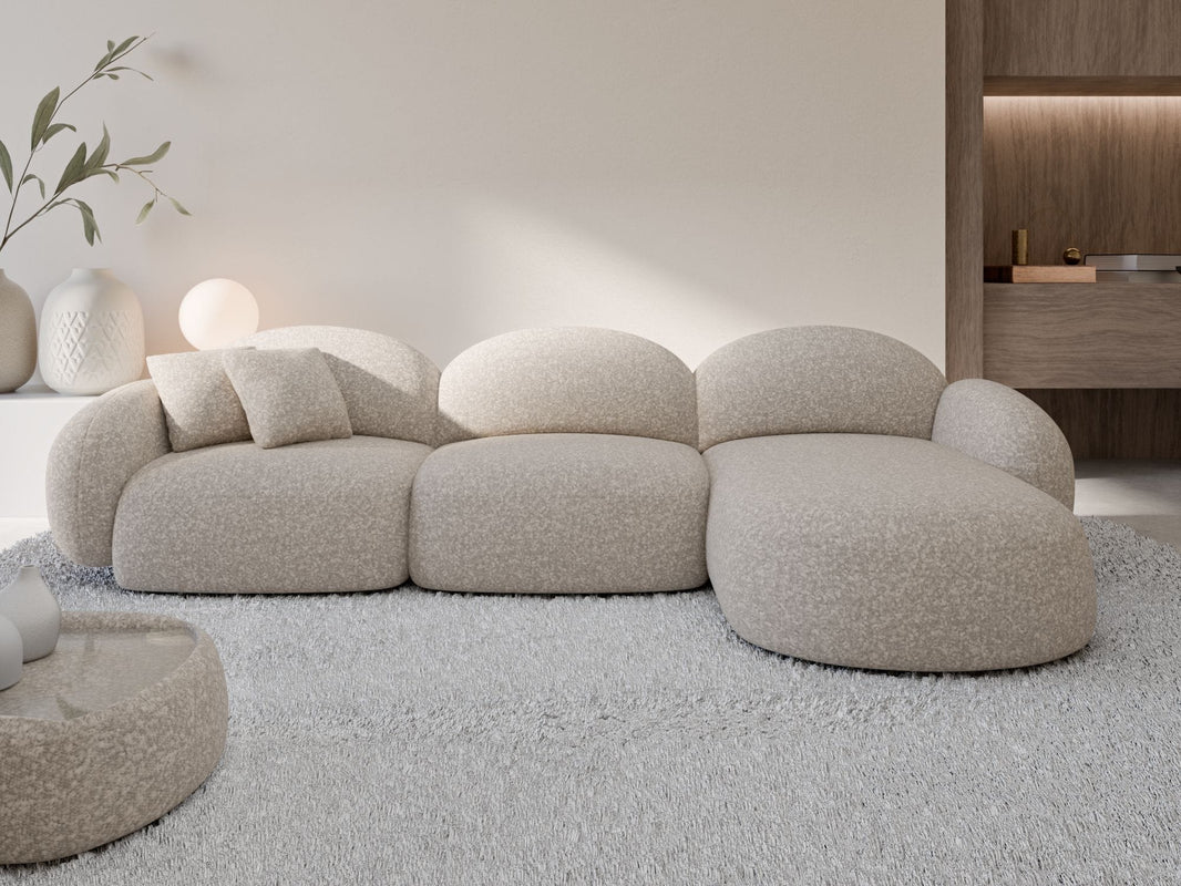 Couch Mirello L-Form in Stoff