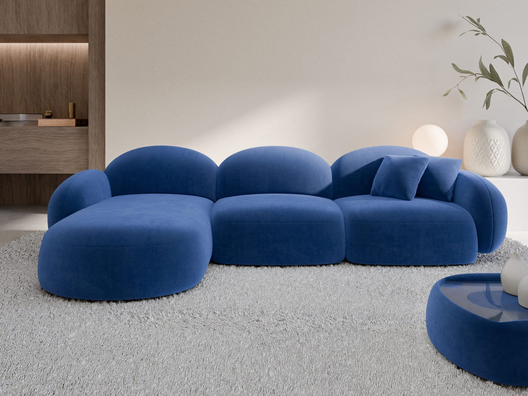 Couch Mirello L-Form in Stoff
