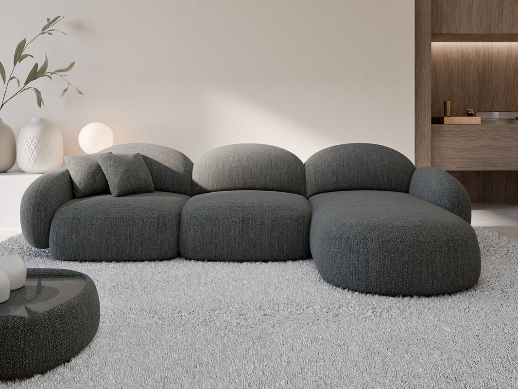 Couch Mirello L-Form in Stoff